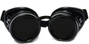 GloFX Steampunk Occhiali Tinted - Rave EDM Festival Accessori - Gotico Cosplay Occhiali da sole - Occhiali neri con Dark Tint Lenses
