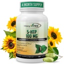 MoxyVites 5HTP 100mg Supplement, Plus B6, 5 HTP Bio Ganzes Essen - Beste Serotonin Booster - Non-GMO, 120 Vegan Kapseln