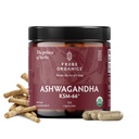 TRIBE ORGANICS Ashwagandha KSM 66 Reine Bio-Root-Pulver-Extrakt Ayurveda-Ergänzung - Fokus, Mood-Unterstützung, Erhöhen Sie Energie, Stärke, 600mg Natürliche KSM66 für Superior Absorption - 120 Kapseln