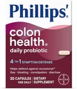 Phillips' Colon Health Daily Probiotic Capsules, 4-in-1 Symptom Defense, um gegen okzionales Gas, Bloating, Constipation und Diarrhea, Daily Supplement, 30 Count