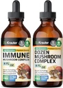 BIO KRAUTER Immunmushroom Tinktur 4 Fl. Oz. & Duzen Pilz Tinktur 4 Fl. Oz.
