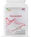Ved RESVERATROL 1000 mg 90 Tablet, Potent Antioxidantien &, fördert Anti-Aging, Herz-Kreislauf-Unterstützung, 90 Tage Versorgung pro Flasche.