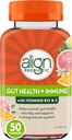 Align Probiotic, Gut Health & Immunity Support, Probiotic for Women and Men, #1 Doctor Empfohlene Marke, Vitamin C und B12 für Immununterstützung & Energie, Citrus Flavor, 50 Gummies