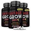 Justified Laboratories (3 Pack Savage Grow Max 1600MG Advanced Men's Heath Formula180 Kapseln