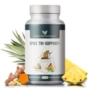 Spike Tri-Support+ avec Nattokinase, Bromelain et Turmeric - Comprend extrait de dandelion, extrait de graines noires, feuille de thé vert, sélénium pour un supplément complet de support d'épike