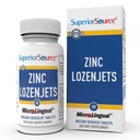 Superior Source Zinc Lozenjets - Supplément de support du système immunitaire - Trace Mineral Complement Aides Systèmes et fonctions - Supplément de zinc pour les femmes et les hommes - 60 comprimés à dissolution instantanée