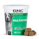 GNC Pets Essentials Dog Multivitamin Soft Chews, Salmon Oil Dog Supplement in Bacon Flavor, Immun Booster und Haut und Mantel Unterstützung Chewable mit Vitaminen & Minerals, 60 Zähler
