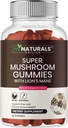 MINATURALS Super Pilz-Gummien für Erwachsene, 10X Pilz-Ergänzung w/Lions-Mane, unterstützt Gehirn und Immunsystem Gesundheit, Keine weiteren Pillen & Kapseln