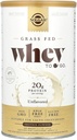 Solgar Grass Fed Whey to Go Protein Powder Unflavored, 11.2 Unze - 20g Grass-Fed Protein aus Neuseeland Kühen - Great Tasting & Mixes Easily - Unterstützt Stärke & Erholung - Non-GMO, 13 Servierungen