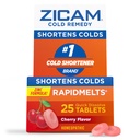 Zicam Cold Remedy Zinc Rapidmelts, Cherry Flavor, Homöopathic, Kalte Verkürzung Medizin, verkürzt Kalte Dauer, 25 Zähler