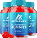 Alpha Max Gummies für Herren – AlphaMax Male Performance ACV Gummis Apple Cider Vinegar 1000MG, Alfa Max Gummies Bewertungen, Vitamin B12 (3 Pack - 180 Gummies)