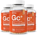 Wesentliche Elemente Glucosamin Chondroitin MSM Boswellia Serrata Hyaluronsäure Supplement Joint Support Antioxidant Supplement für Flexibilität - 270 Kapseln (3 Pack)