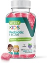 Viteey Probiotic Gummis für Kinder - 5 Billion CFUs - Probiotics Kids Constipation Relief, Natürliche Immun- und Verdauungshilfe - Vegetarisch, Gelatin Free, GMO Free - Tasty Berry Flavored Gummy