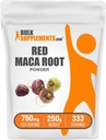 BulkSupplements.com Red Maca Powder - von Root, Maca Supplement, Kräuterergänzung - Vegan & Gluten Free, 750mg pro Servierung, 250g (8.8 oz) (Pack von 1)