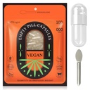 Vegan Empty Pill Capsules Dimensioni 000, 100 Count Clear Empty Capsules con Micro Lab Spoon, Capsule Empty Vegetariani, Fillable Veggie Pill Capsule 000 per Fare I Tuoi Integratori