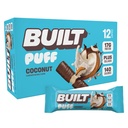 Erbaute Bar, Puff Protein Bars, Coconut Puff, 17g Protein Snacks, On-The-Go Bars, Nur 140 Kalorien, 6g Zucker, Kollagen, Glutenfrei, 12 Zähler