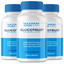 rize labs - Glucotrust Ergänzung Kapseln, Erweiterte Formel Pillen, Balance Original Edge Support Extra Kraft, Natürlich, Vegan, 3 Packung (180 Kapseln)