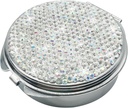 Bling Pillen-Gehäuse für Geldbeutel Medizin Vitamin-Container Tasche Pillen-Gehäuse Runde Medizin Organizer für Vitamin/Fish Öle/Ergänzende Reisemedizin Kit (3 Kompartment Silber)