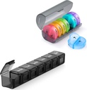 Sukuos 2 Pack Wöchentliche Pille Organizer, Tägliche Pille Box 7 Tage Pillen Fälle für Vitamine, Fischöle oder Ergänzungen