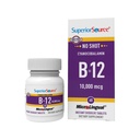 Überlegene Quelle Kein Shot Vitamin B-12 Cyanocobalamin 10000 mcg - Vitamin B-12 zur Unterstützung der Energieproduktion, Gehirngesundheit & Gesamt Wellness - Sublingual Tablets - 60 Dissolvable Tablets
