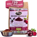 Olewo Red Beets für Hunde Granular – Natürliche Anti Itch Hundefutter Topper, Immun-, Reinigungs-, Haut- & Coat-Unterstützung, Dehydrated Whole Food Multivitamin & Fiber, 22 oz