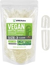 XPRS Nutra Größe 3 Leere Kapseln - 1000 Count klare leere vegane Kapseln - Vegetarische Pillen - DIY Gemüse Kapsel Füllung - Veggie Pillen Caps