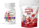 BariatricPal Duodenal Switch Komplette 30-Tage-Versorgungs-Vitamin-Pack (Iron-freie Kapsel Kalzium Citrate Weiche Kauen mit Probiotika - Erdbeer-Twist)