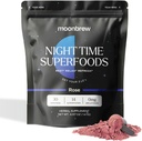 MoonBrew Magnesium Sleep Tea: Natural Melatonin-Free Sleep Aid | 14 Superfoods mit Magnesium Glycinate & Adaptogens | Keto, Whole30 & Vegan | Genießen Sie Heiß oder kalt - 30 Portionen