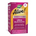 Naturweg Alive! Vitamine für Damen 50 Plus, Complete Multivitamin, High Potency Formula, mit Methyliertem B12, Glutenfrei, 60 Tabletten