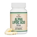 Alpha Liponsäure 600mg pro Servierung, 60 Kapseln (Dritte Partei getestet, Non-GMO, Glutenfrei, Vegan Safe) Potent Antioxidans für Neuropathie und Herz-Kreislauf-Gesundheit (ALA Supplement) von Double Wood
