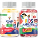 SUNNY SAM Magnesium Gummi für Kinder und Vitamin D3 K2 Gummie 5000 IU.