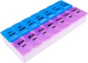 Apex Weekly AM/PM Medication Dispenser, 7-Day Twice-A-Day Pill Organizer mit Easy-Open Lids (Color May Vary)