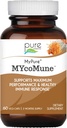 PURE ESSENCE LABS MYcoMune Immununterstützungsergänzung - Konzentrierte organische Pilzpulverextrakt - Reishi, Lion's Mane, Cordyceps, Chaga, Shiitake, Maitake - 60 Caps