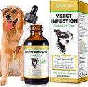 Hundehefe Infektion Behandlung, Natürliche Hefe Infektion Behandlung für Hunde, unterstützt Hund Ohr Infektion Behandlung und Allergy Itch Relief, Reduziert Entzündung, verbessern Mantel & Skin, Bacon Flavor, 2 Fl Oz