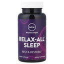 MRM Nutrition Relax-All ® Sleep | Hilft Ihnen, zu schlafen | Restful + Restaurativer Schlaf | mit Melatonin + Ashwagandha| Gute Nacht Schlaf ohne Gefühl groggy | Vegan + Gluten Free | 30 Servierungen