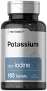 Horbäach Kaliumchlorid Ergänzung | Plus Iodine | 180 Vegetarische Tabletten | Non-GMO und Gluten kostenlos