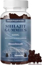 Shilajit Gummis mit Ashwagandha und Chaga für Männer und Frauen - Shilajit Supplement mit Trace Minerals & Fulvic Säure für Energie und Immunität Unterstützung, 60 Gummis