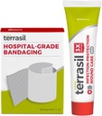 Terrasil Wound Care Erste Hilfe Kit: Medizinische Bandage & Wound Heilung Salbe, Infektionsschutz für Bed Sores, Druck Sores, Ulcers, Blisters, Cuts. Dermatologen-Tested (0.5oz, 2"x18" Bandage)