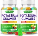 Kalium-Zitrat-Gummi 1000mg, hohe Potenz Kalium-Ergänzung-Gummi-Gummi für Erwachsene Frauen & Männer, Unterstützung Leg Cramps & Muskel-Gesundheit, Sugar-Free, Mixfed Fruit Flavor, 120 Count