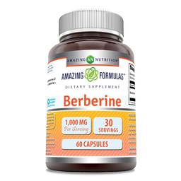 Erstaunliche Formeln Berberine 1000mg Pro Servieren 60 Kapseln Ergänzung | Non GMO | Gluten Free | Made in USA