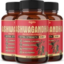 3 Packungen 60 Kapseln - Ashwagandha Ergänzung 5200mg - 5in1 mit Ingwer, Turmeric, Rhodiola Rosea & Black Pepper - Stamina & Body Health Support - 6-Monats-Versorgung