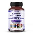 Quercetin Elderberry Turmeric Vitamin C Zink - Immunitätsunterstützung - Made in USA