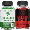 Atlantis Nutrition Supergreens 60 Gummi + Testosteron Booster 2-Pack (120 Gummi)