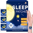 Schlafaufnäher für Erwachsene, Melatonin Aufnäher für Schlaf Erwachsene, All-Natural Deep, Geeignet für Frauen und Männer, bietet bequeme Erholung, 69