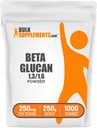BulkSupplements.com Beta Glucan Powder - 1,3/1,6, Beta Glucan Ergänzungen - Vegan & Gluten Kostenlose Ergänzung, 250mg pro Servierung, 250g (8,8 oz) (Pack von 1)