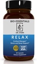 BIO-ESSENTIALS, Relax-Doctor formuliert: Verwaltet Stress, fördert Tiefschlaf, verbessert Mood-W/Organic Holy Basil, Zink, Magnesium, Vitamin B6, Magnolia Bark, L-Theanine, Vegan-Made in USA-60 Caps