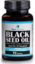 HalalEveryDay Organic Black Seed Oil - USDA Certified Cold Pressed Glass Bottle über 1,5% Thymoquinone 3X Stärke Türkisch Schwarz Cumin Nigella Sativa Non-GMO 100% reines Schwarzes Öl (Kapsule)