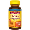 Nature Made Extra Strength Dosage Choline Ergänzungen 800 Mg pro 3 Kapseln, Gehirngesundheit, Stimmung, Muskel-und Leberunterstützung, Vegetarisch, 60 Kapseln, 20 Tage Versorgung