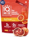 IQMIX Hydration Elektrolyt-Pulver – 4-in-1 Formel für Hydration, Psychische Klarheit, Stimmung und Erholung – Sugar-Free Drink Mix, Keto, Magnesium L-Threonate, Lion’s Mane – 40 Count Blood Orange