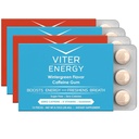 Viter Energy Koffeiniertes Gum 60mg Koffein, B Vitamine, Guarana, Sugar Free. (Variety, 12pcs, 4 Pack)